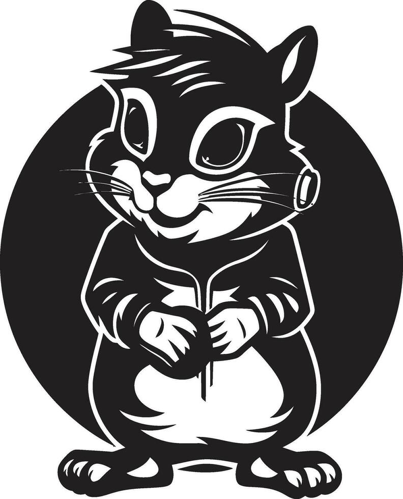 Chipmunk Logo Black Vector for Business Black Vector Dairy Cow Logo Icon