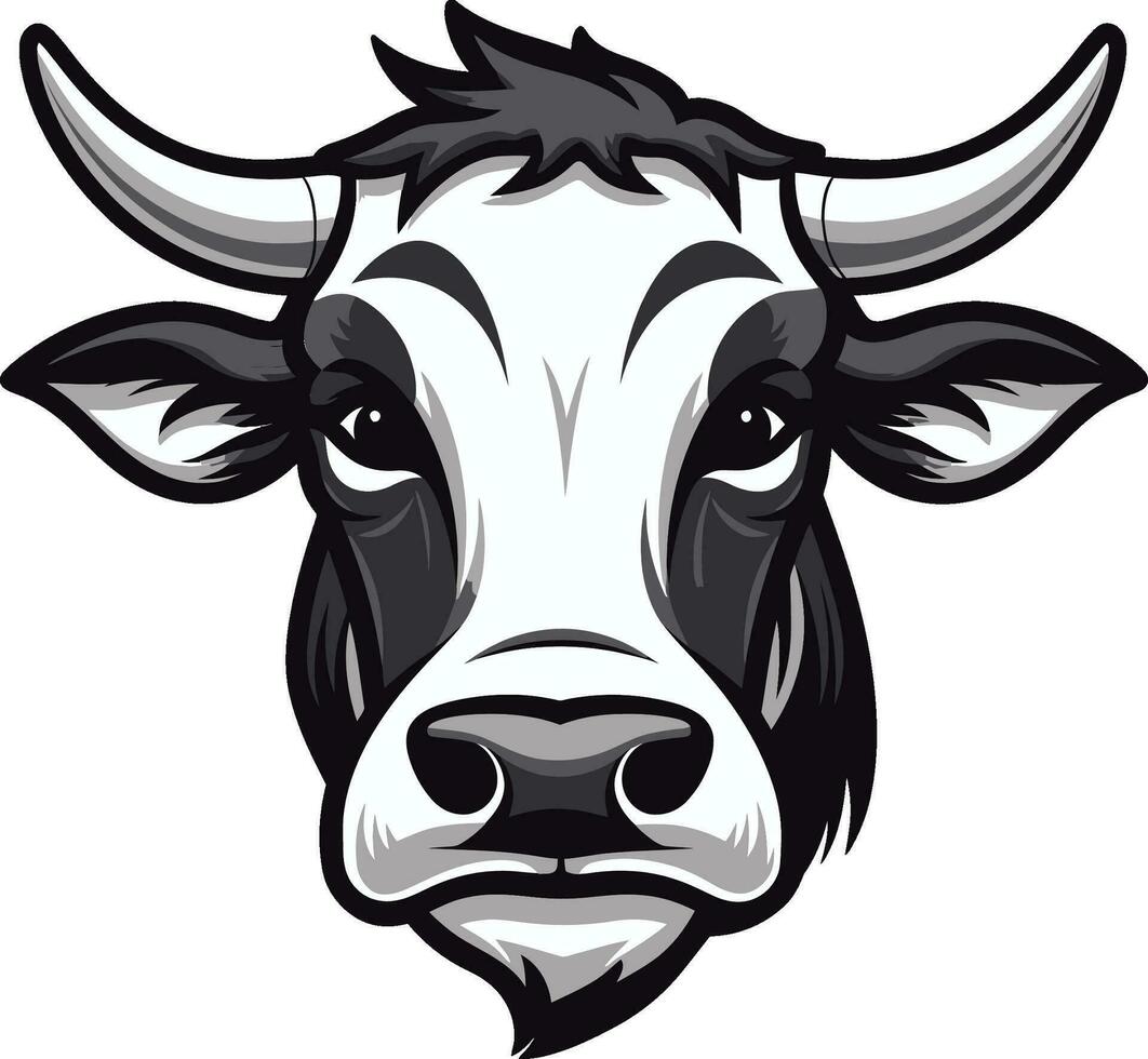 Black Dairy Cow Logo Vector for Adobe Stock Vector Dairy Cow Logo Black for Adobe Stock