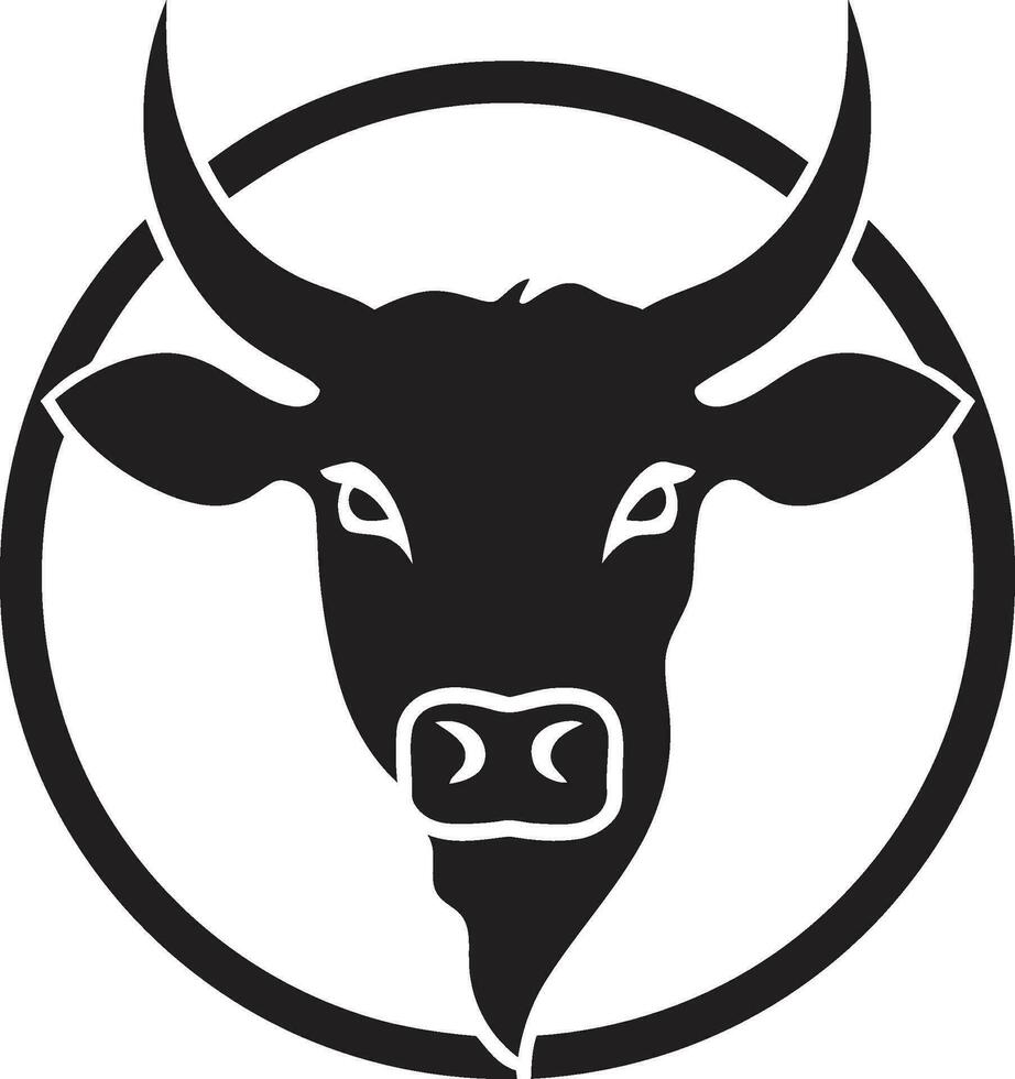 Dairy Cow Black Vector Logo for Print Black Dairy Cow Logo Vector for