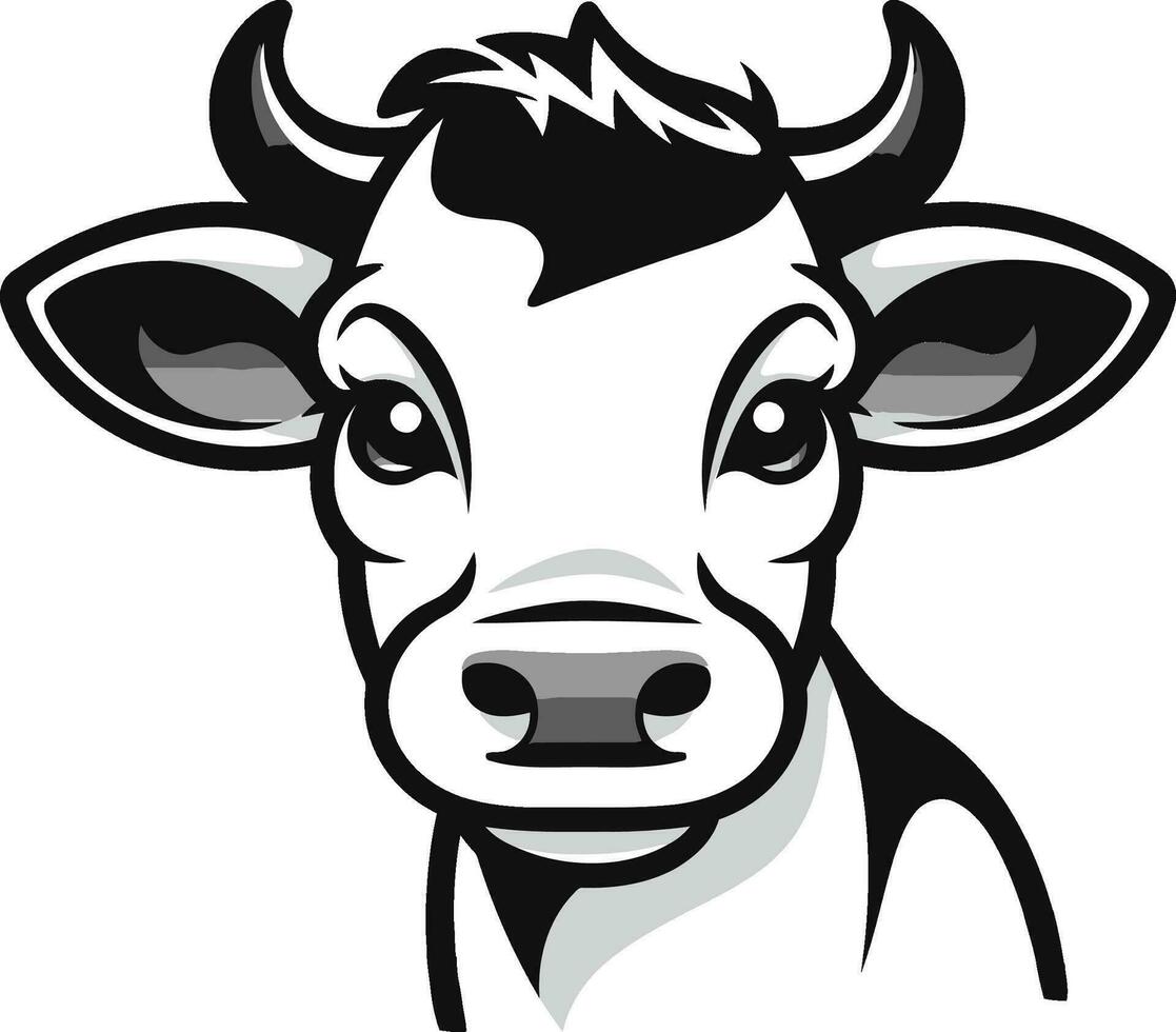 Vector Dairy Cow Logo Black for Promotion Dairy Cow Logo Icon Black Vector for E Commerce