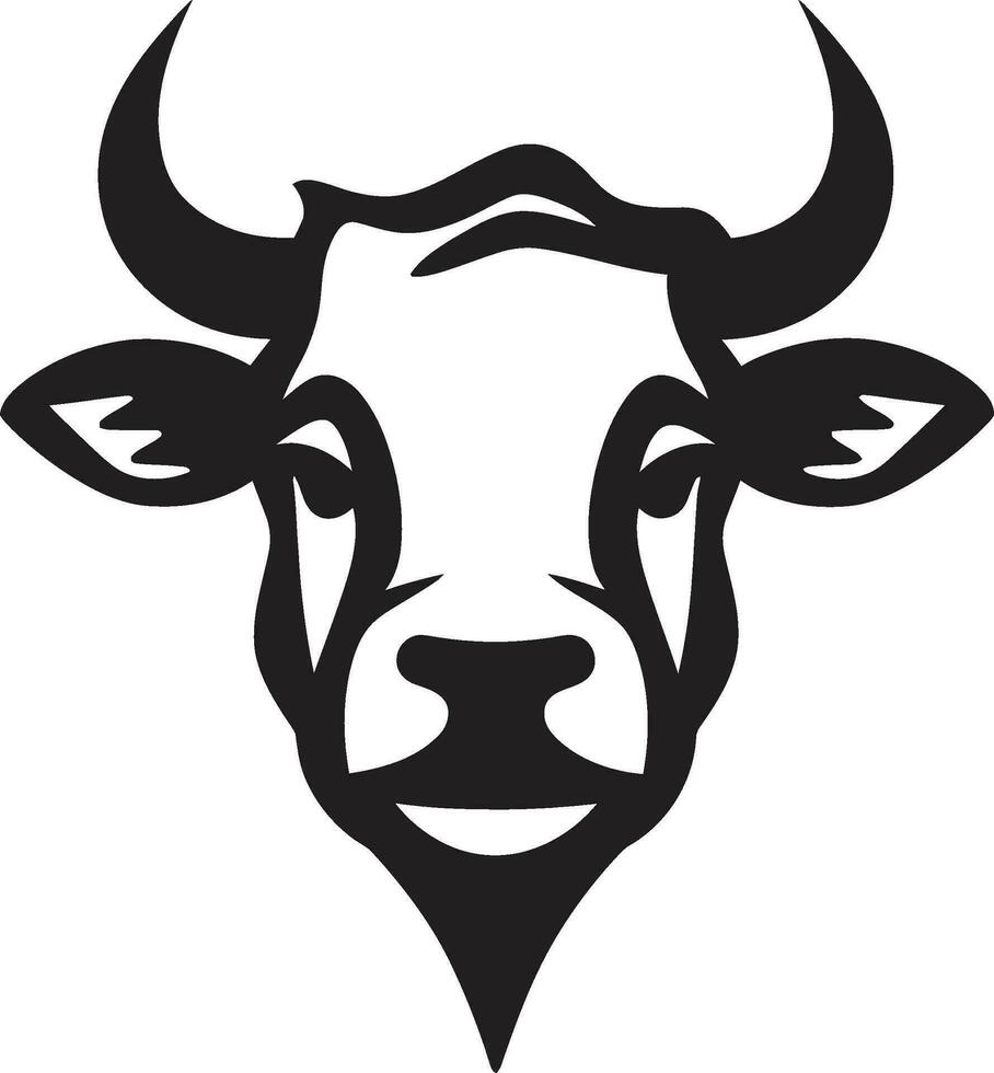 negro lechería vaca logo vector para sitio web vector lechería vaca logo negro para sitio web