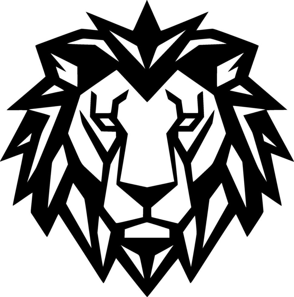 Lion, Minimalist and Simple Silhouette - Vector illustration