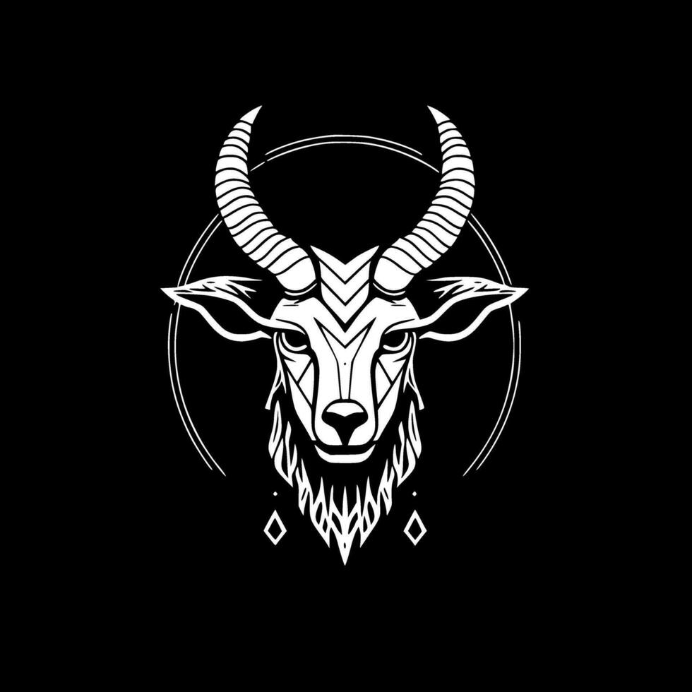 Goat, Minimalist and Simple Silhouette - Vector illustration