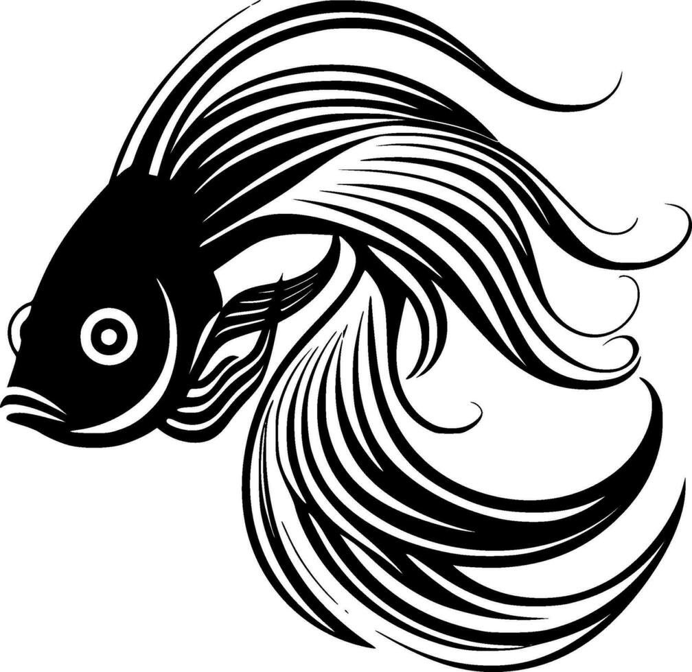 Fish, Minimalist and Simple Silhouette - Vector illustration