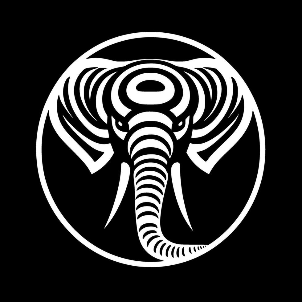 elefante - minimalista y plano logo - vector ilustración