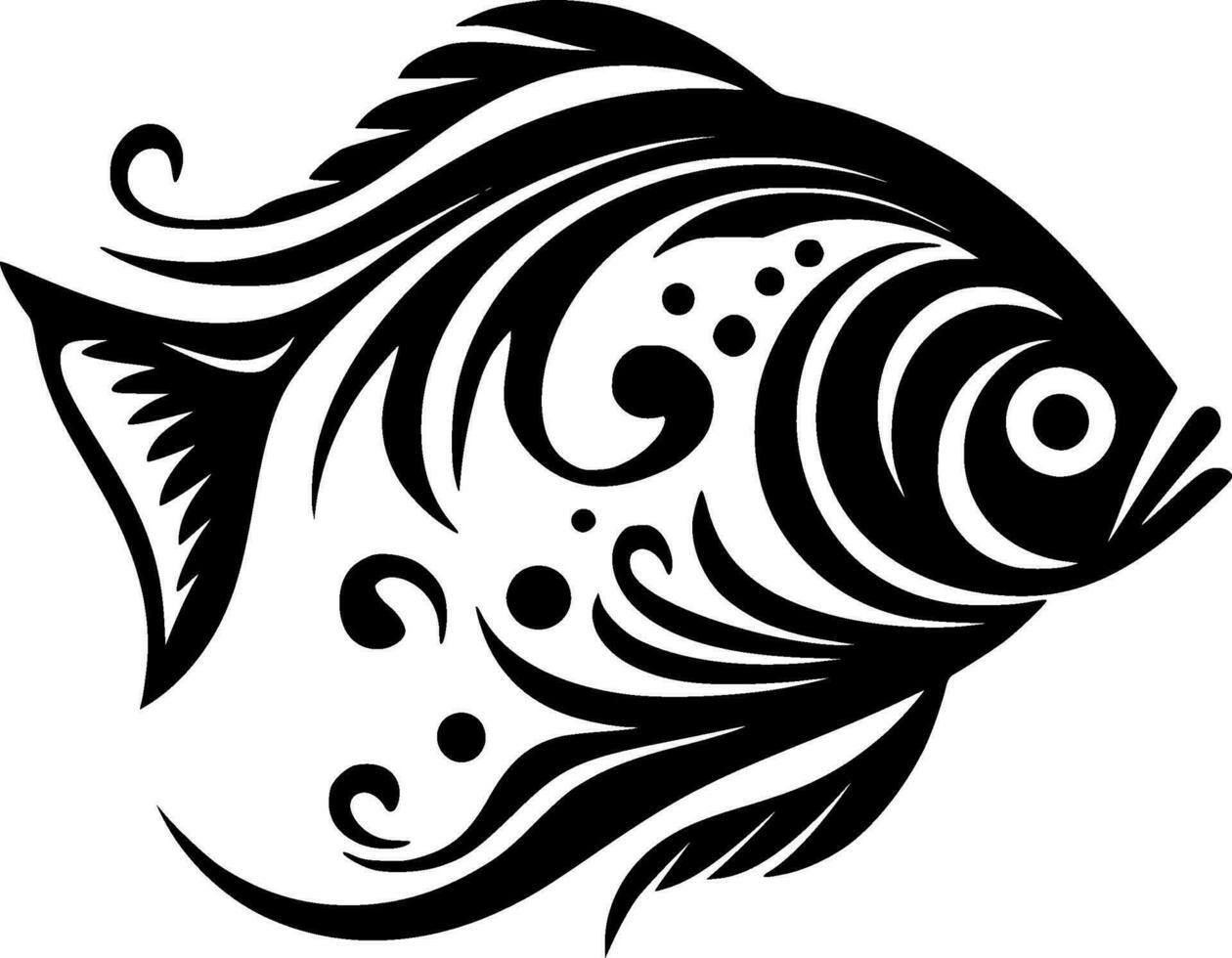 Fish, Minimalist and Simple Silhouette - Vector illustration