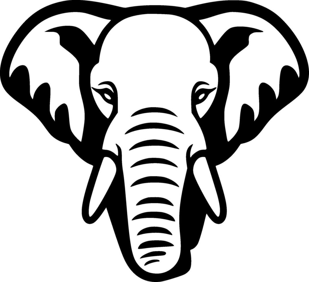 Elephant, Minimalist and Simple Silhouette - Vector illustration