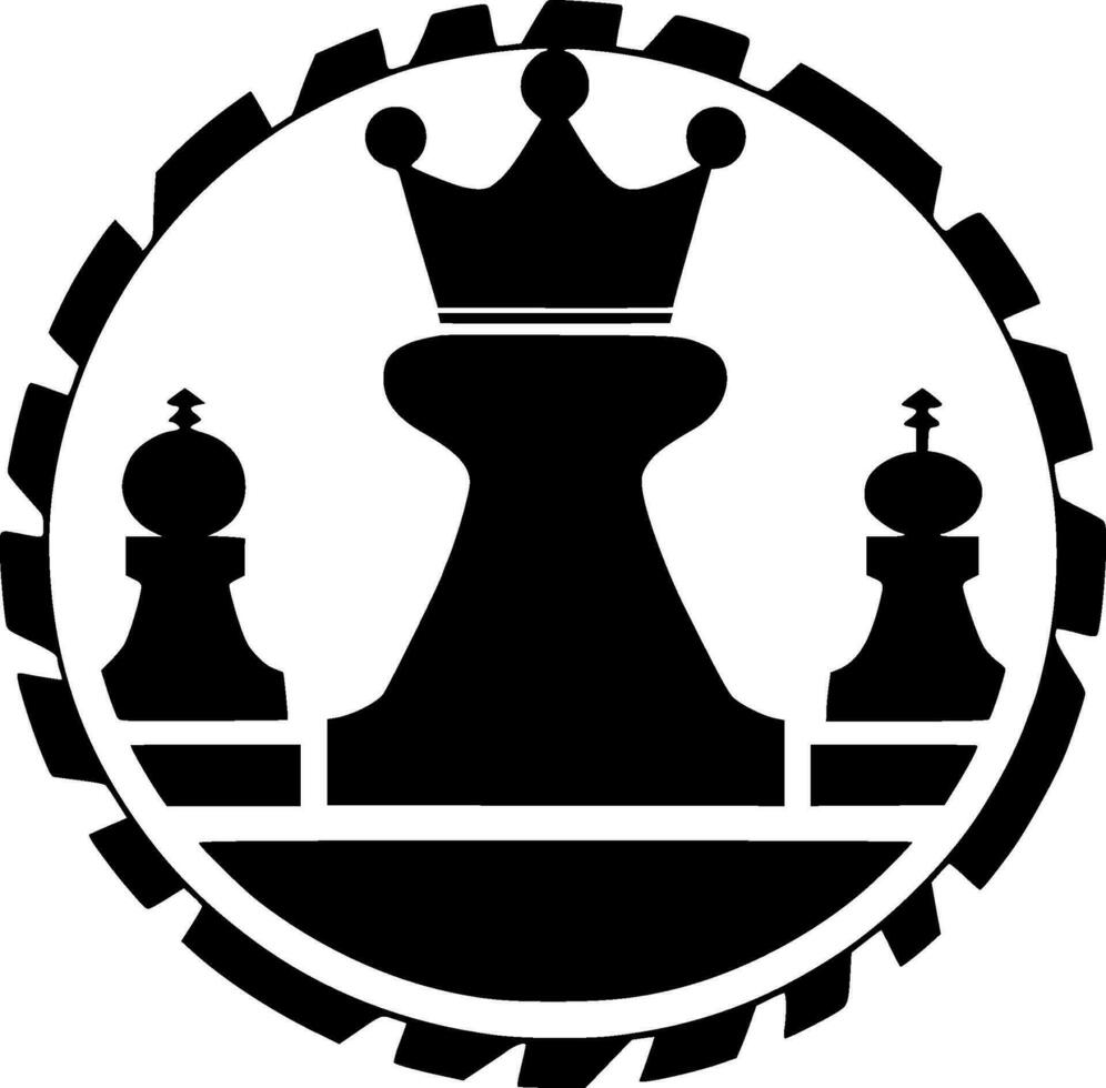 Chess, Minimalist and Simple Silhouette - Vector illustration