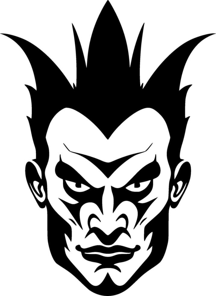 Clown - Black and White Isolated Icon - Vector illustration
