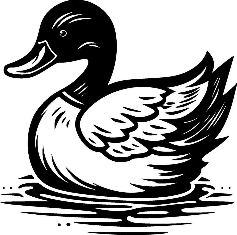 Duck - Minimalist and Flat Logo - Vector illustration