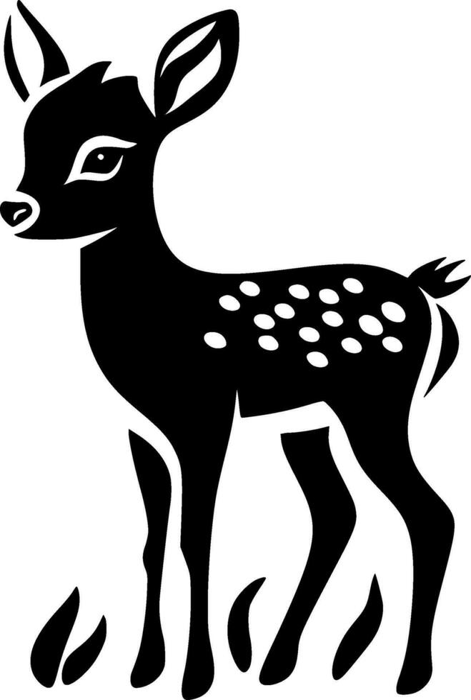 Dear - Black and White Isolated Icon - Vector illustration