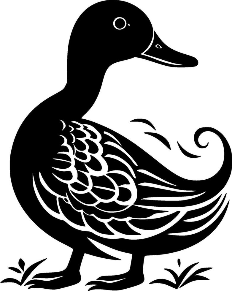 Duck - Minimalist and Flat Logo - Vector illustration