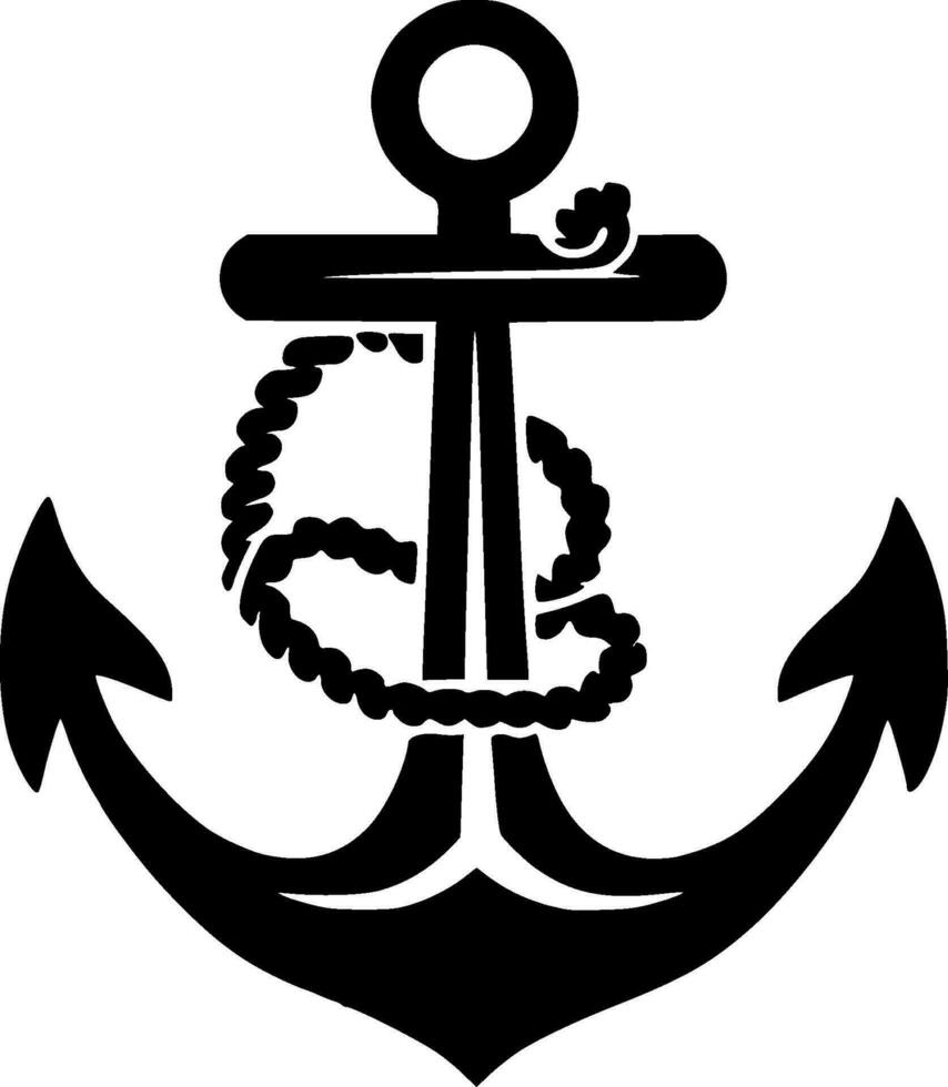 Anchor - Minimalist and Flat Logo - Vector illustration