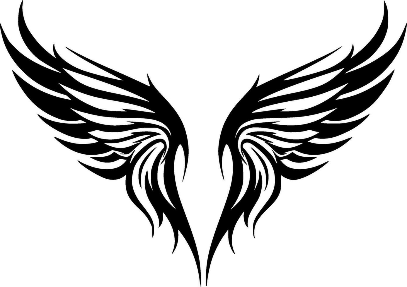 Angel Wings - Minimalist and Flat Logo - Vector illustration