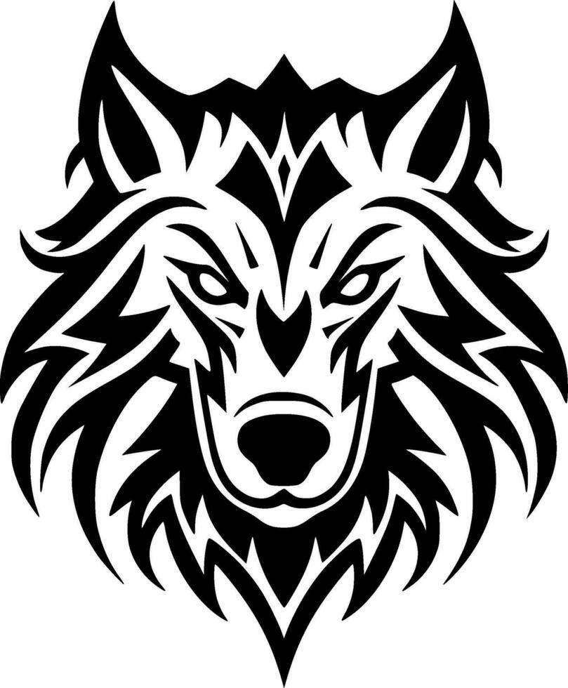 lobo, minimalista y sencillo silueta - vector ilustración