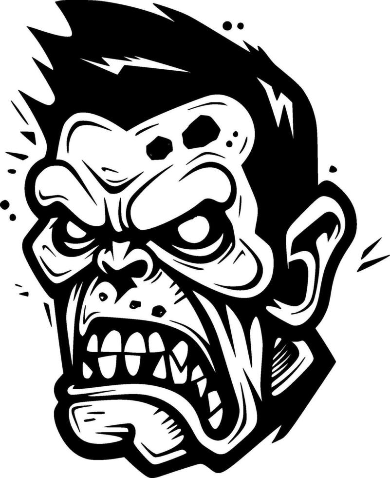 Zombie - Minimalist and Flat Logo - Vector illustration