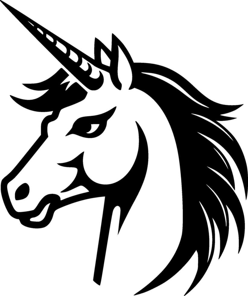 unicornio - minimalista y plano logo - vector ilustración