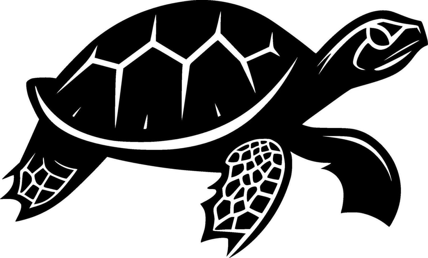 Tortuga - minimalista y plano logo - vector ilustración