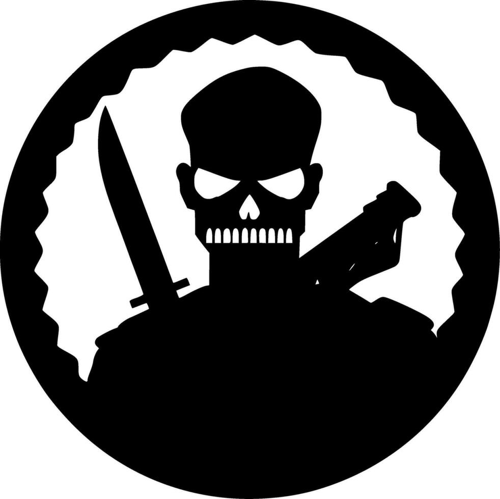 War - Black and White Isolated Icon - Vector illustration