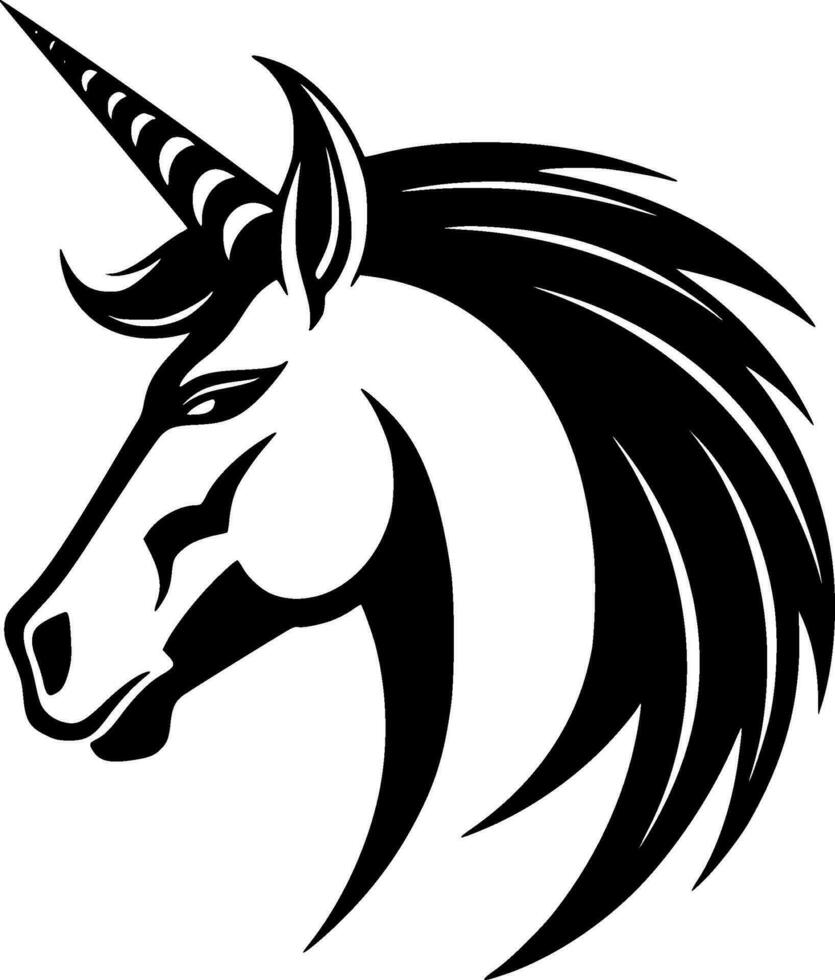 Unicorn, Minimalist and Simple Silhouette - Vector illustration