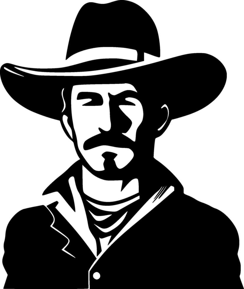 Western - Minimalist and Flat Logo - Vector illustration