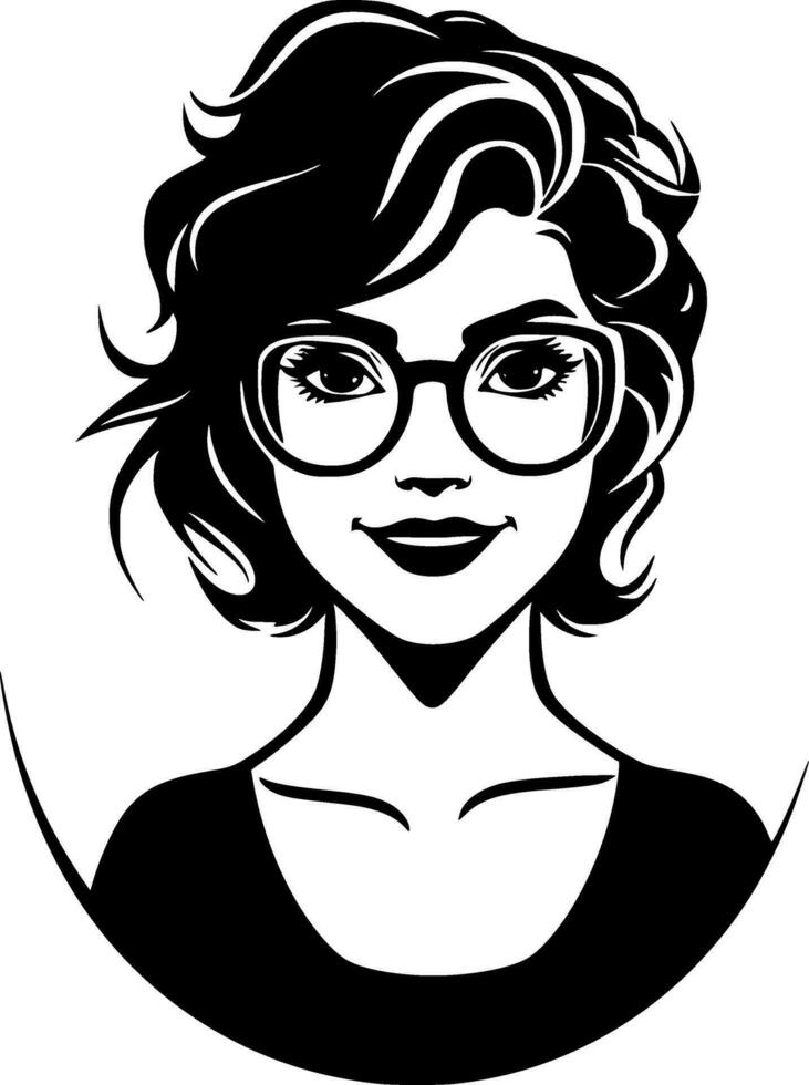 Teacher - Black and White Isolated Icon - Vector illustration
