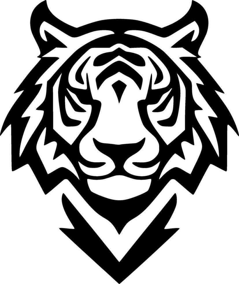 Tiger, Minimalist and Simple Silhouette - Vector illustration