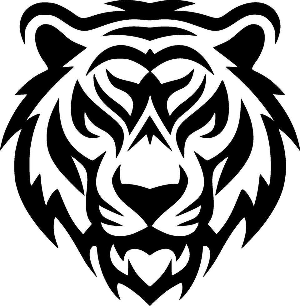 Tiger, Minimalist and Simple Silhouette - Vector illustration