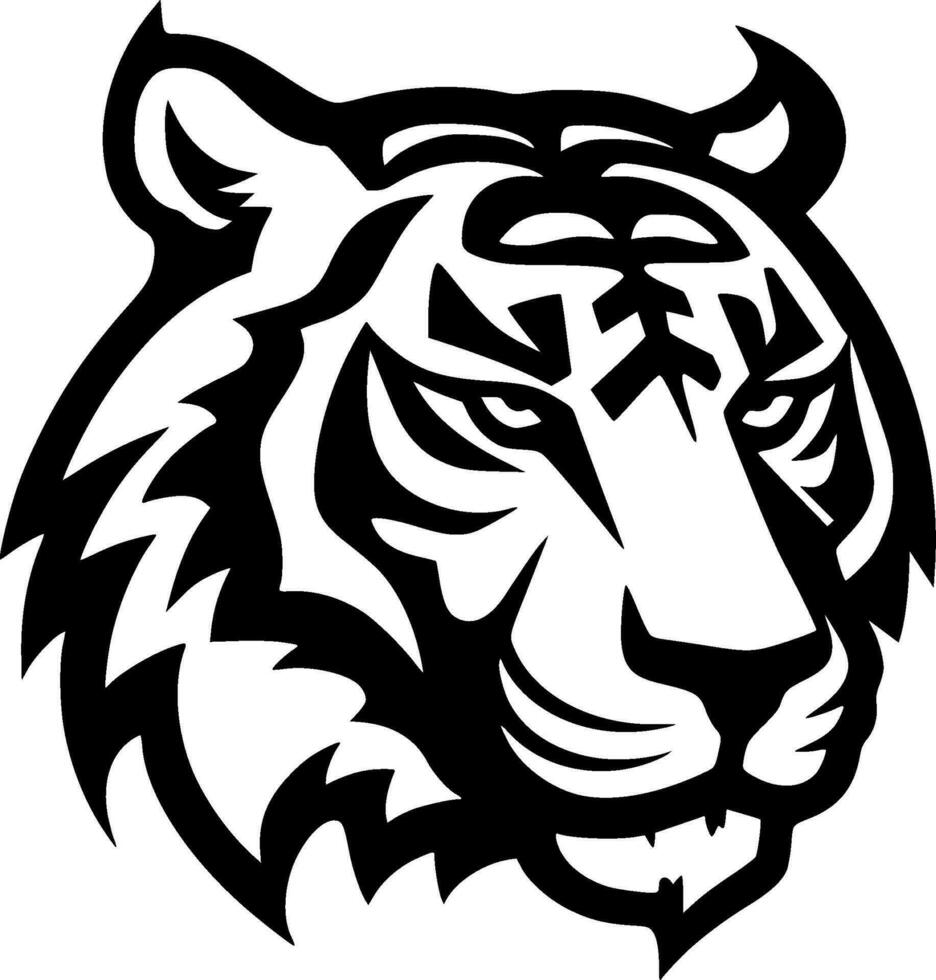 tigre, minimalista y sencillo silueta - vector ilustración