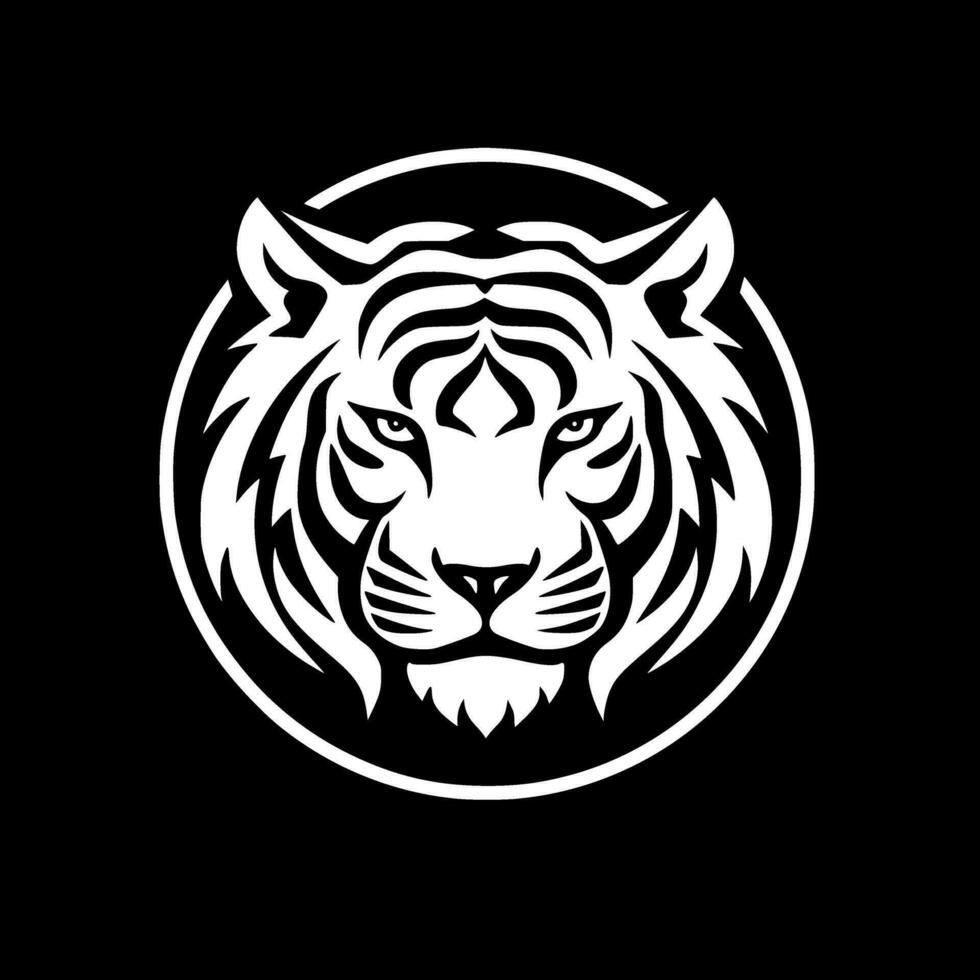 tigre, minimalista y sencillo silueta - vector ilustración