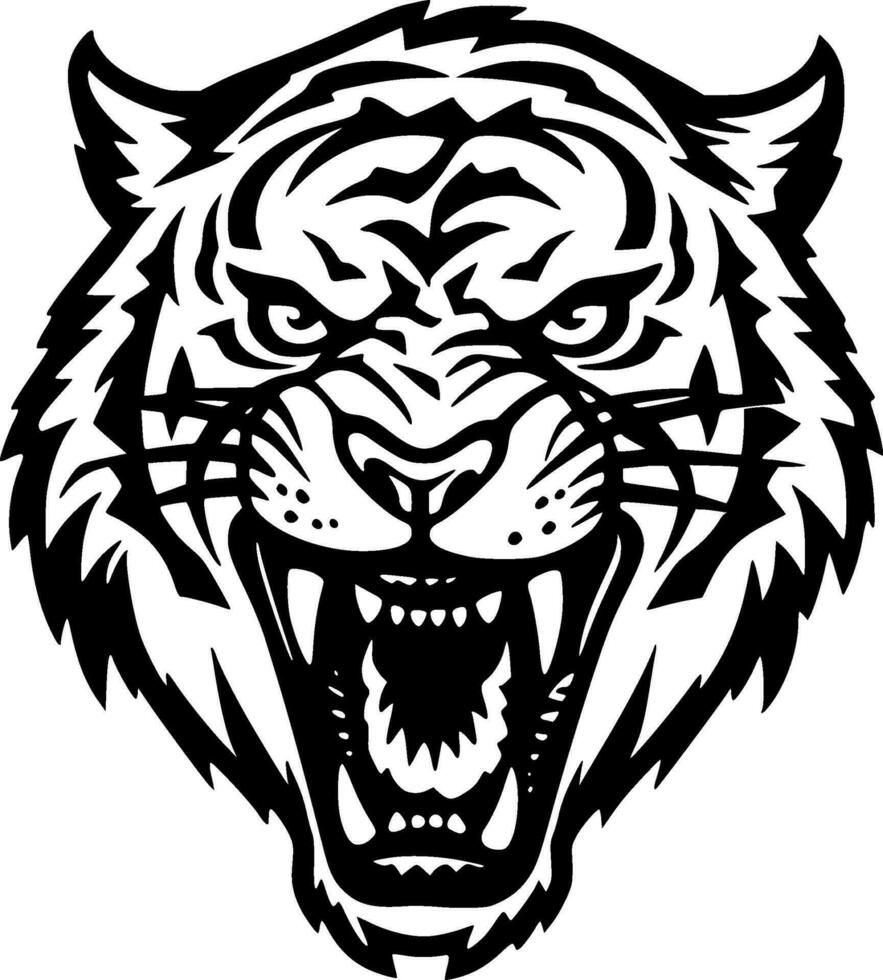 Tiger - Minimalist and Flat Logo - Vector illustration
