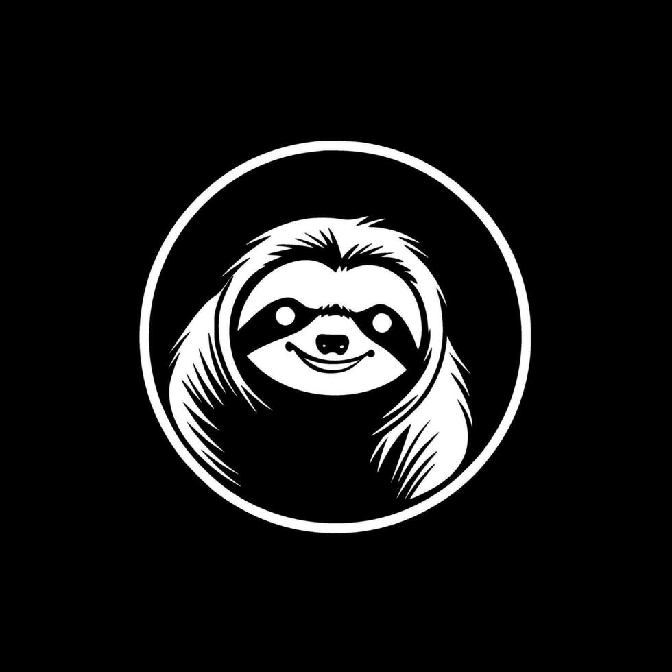 Sloth, Minimalist and Simple Silhouette - Vector illustration