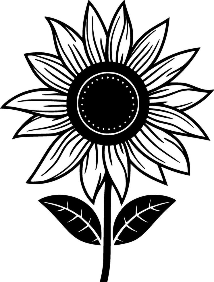 Sunflower - Minimalist and Flat Logo - Vector illustration