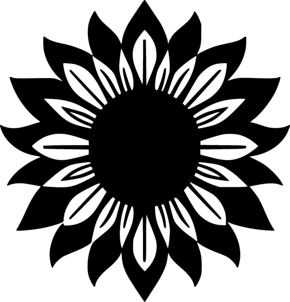 girasol - minimalista y plano logo - vector ilustración