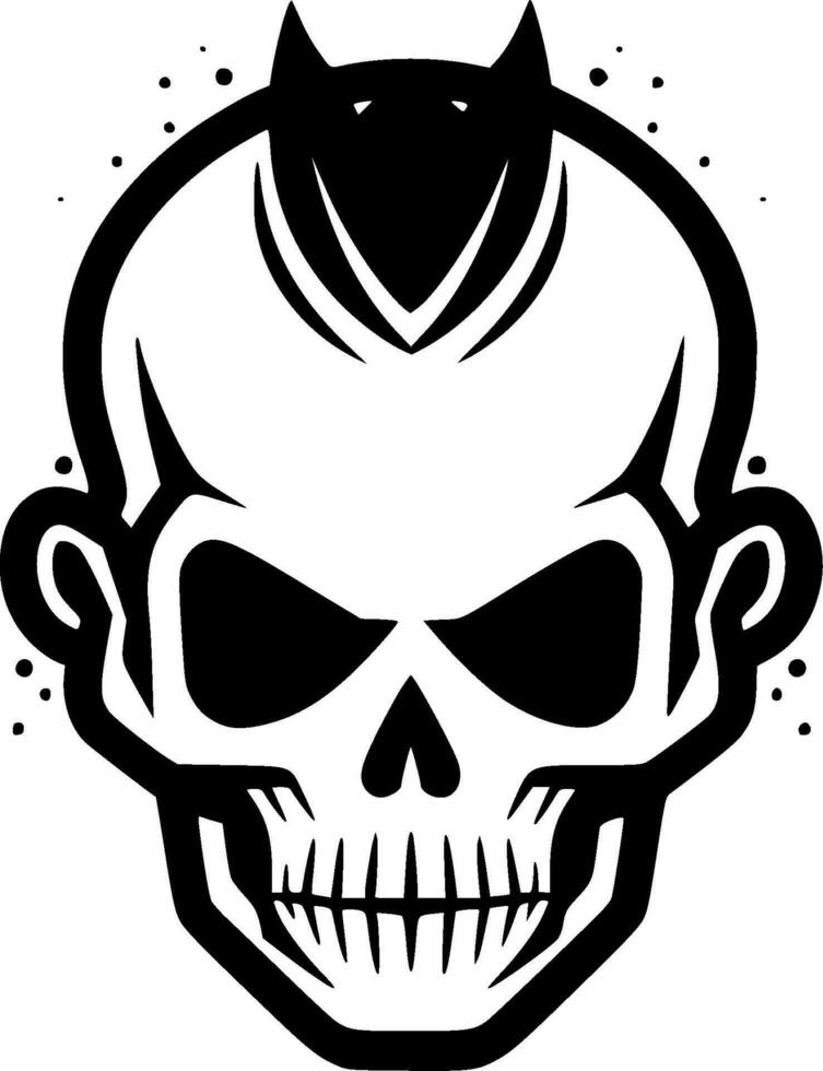 Skull - Minimalist and Flat Logo - Vector illustration