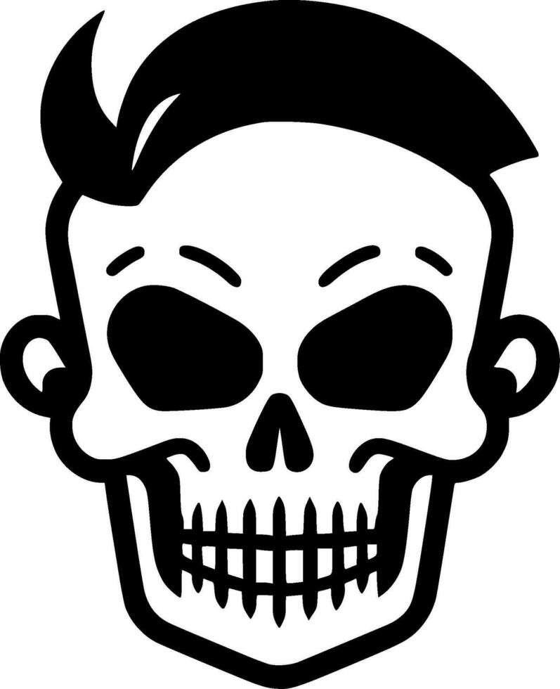 Skull, Minimalist and Simple Silhouette - Vector illustration