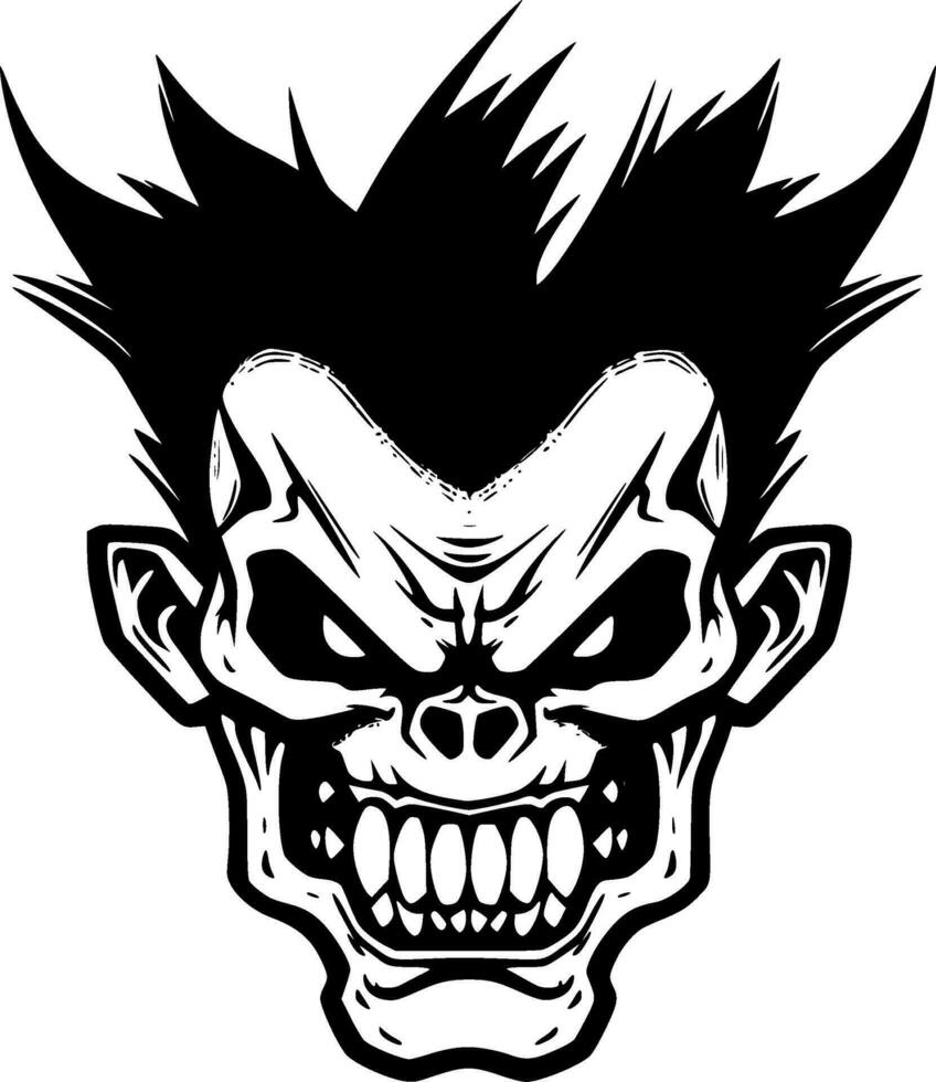 Skull - Black and White Isolated Icon - Vector illustration