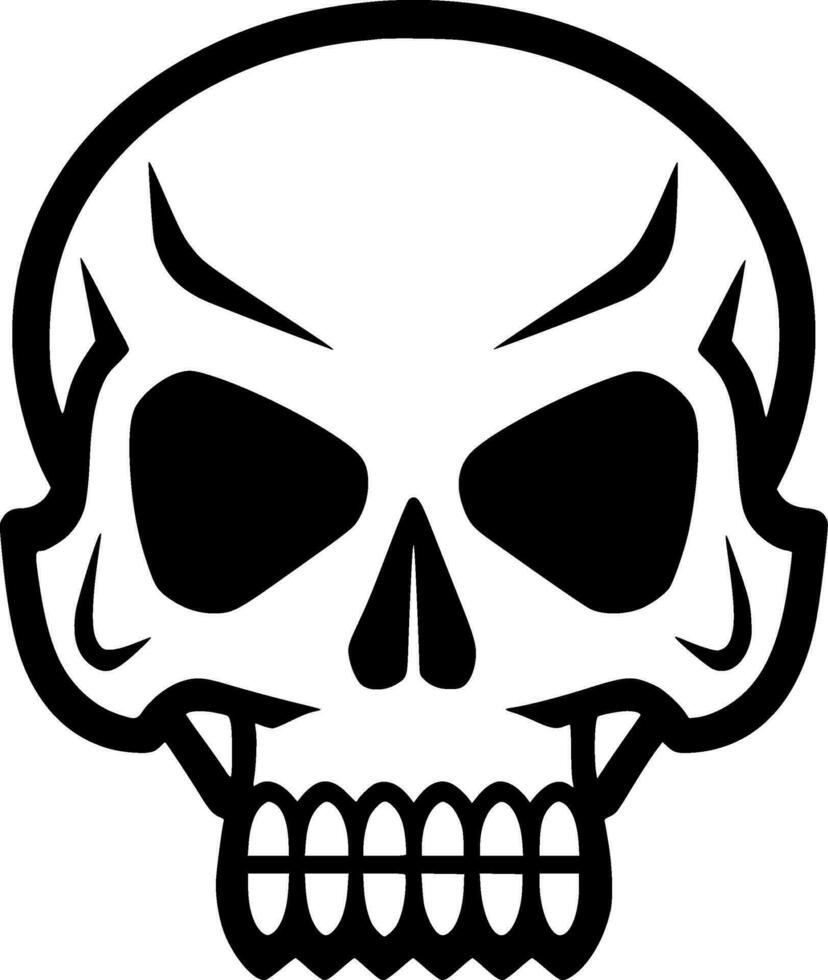 Skull - Minimalist and Flat Logo - Vector illustration