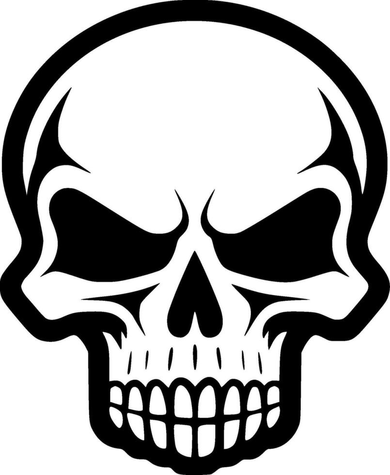 Skull, Minimalist and Simple Silhouette - Vector illustration