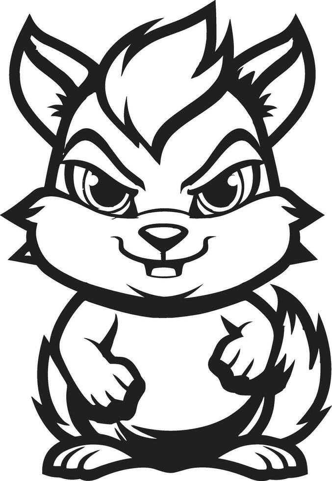 Chipmunk Logo for Writer Chipmunk Logo for Photographer vector