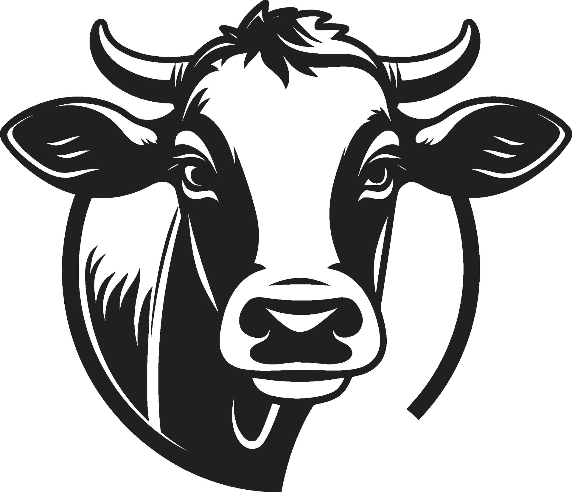 Dairy Cow Black Vector Logo Dairy Cow Logo Black Vector 34029781 Vector