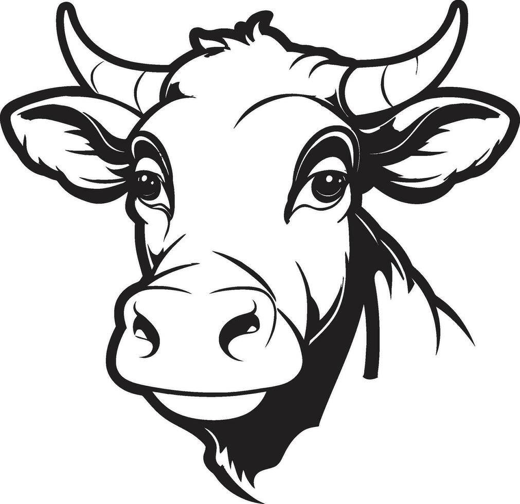 Dairy Cow Logo Icon Black Vector for Desktop Dairy Cow Black Vector Logo for Desktop