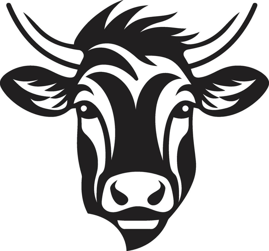 Dairy Cow Logo Black Vector Black Vector Dairy Cow Logo Design