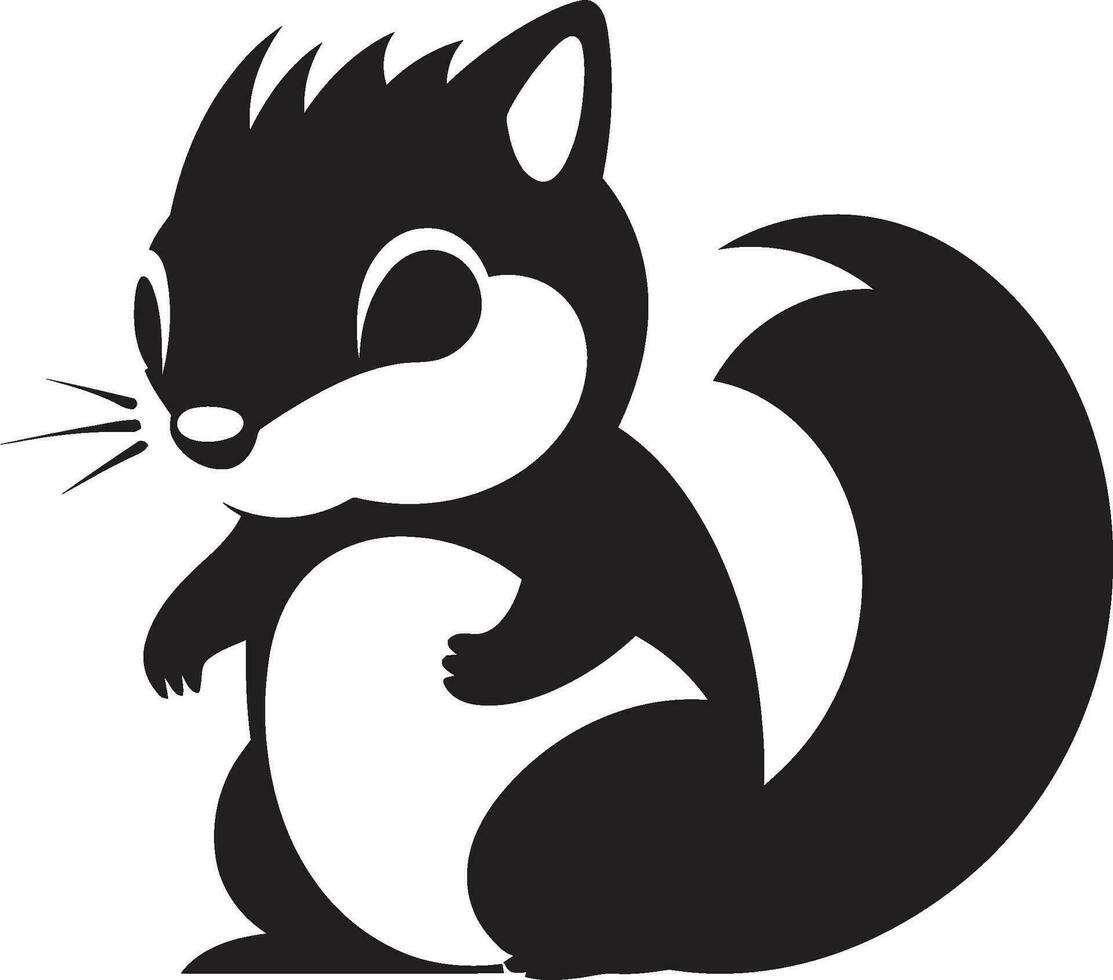 Black Chipmunk Vector Logo Icon Black Chipmunk Logo Vector