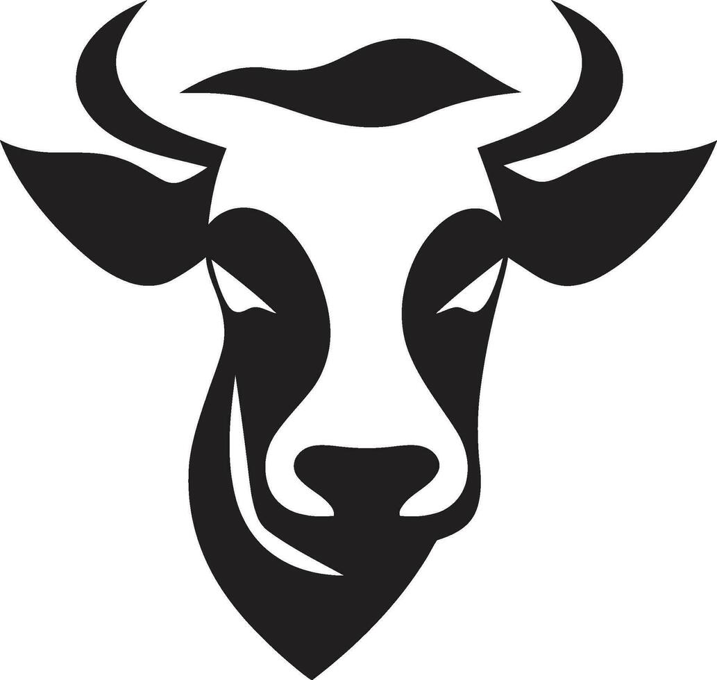 lechería vaca logo diseño en negro vector negro vector lechería vaca logo diseño modelo