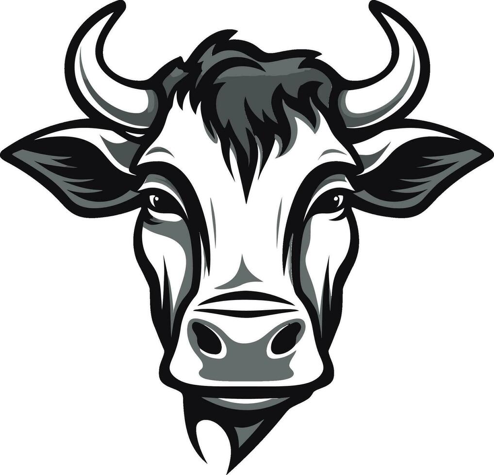 lechería vaca negro vector logo para móvil negro lechería vaca logo vector para móvil