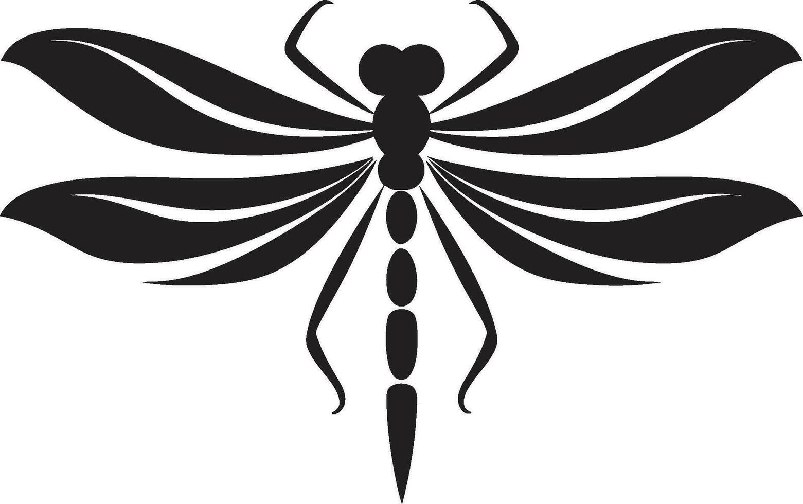 libélula Sueños negro vector logo en el noche elegante elefante vector logo icono