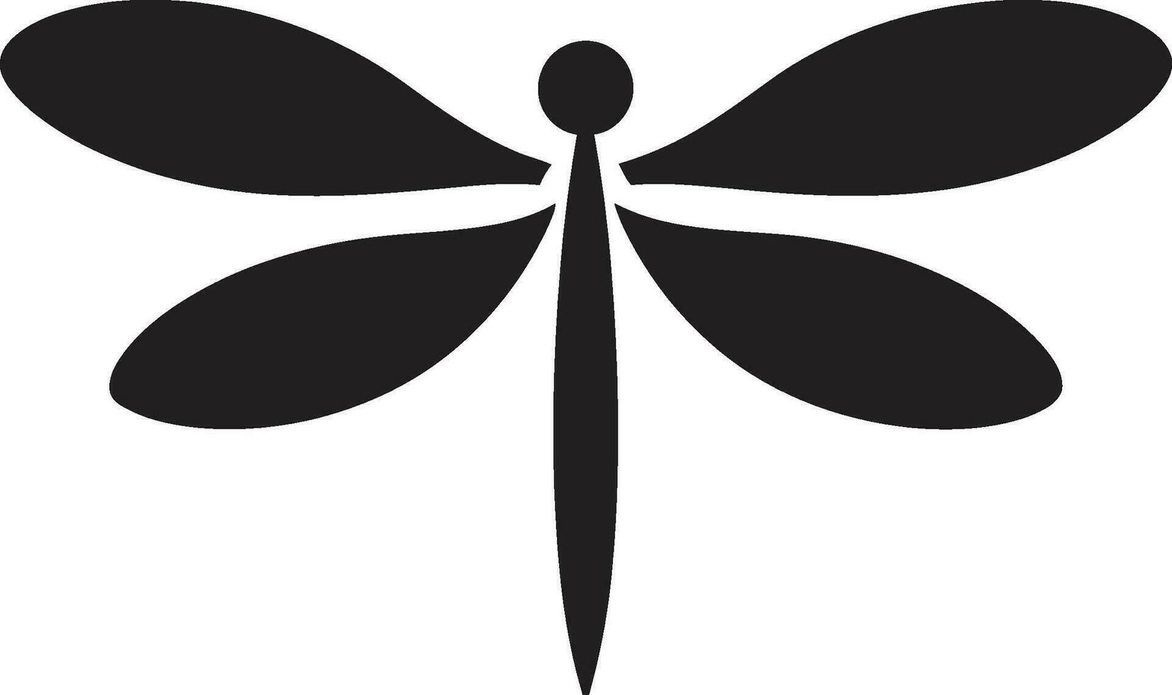 Radiant Nocturne Black Vector Dragonfly Mark Ethereal Twilight Dragonfly Emblem Design