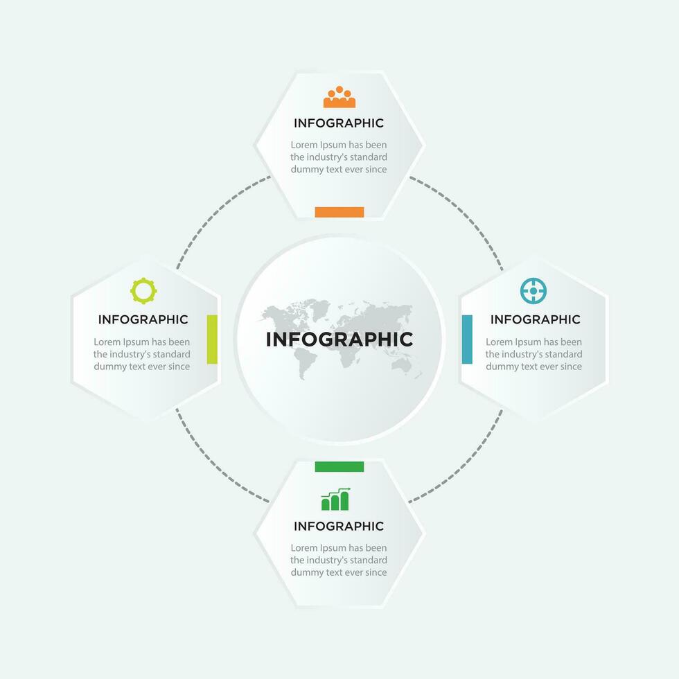 Modern infographic design template with icons vector