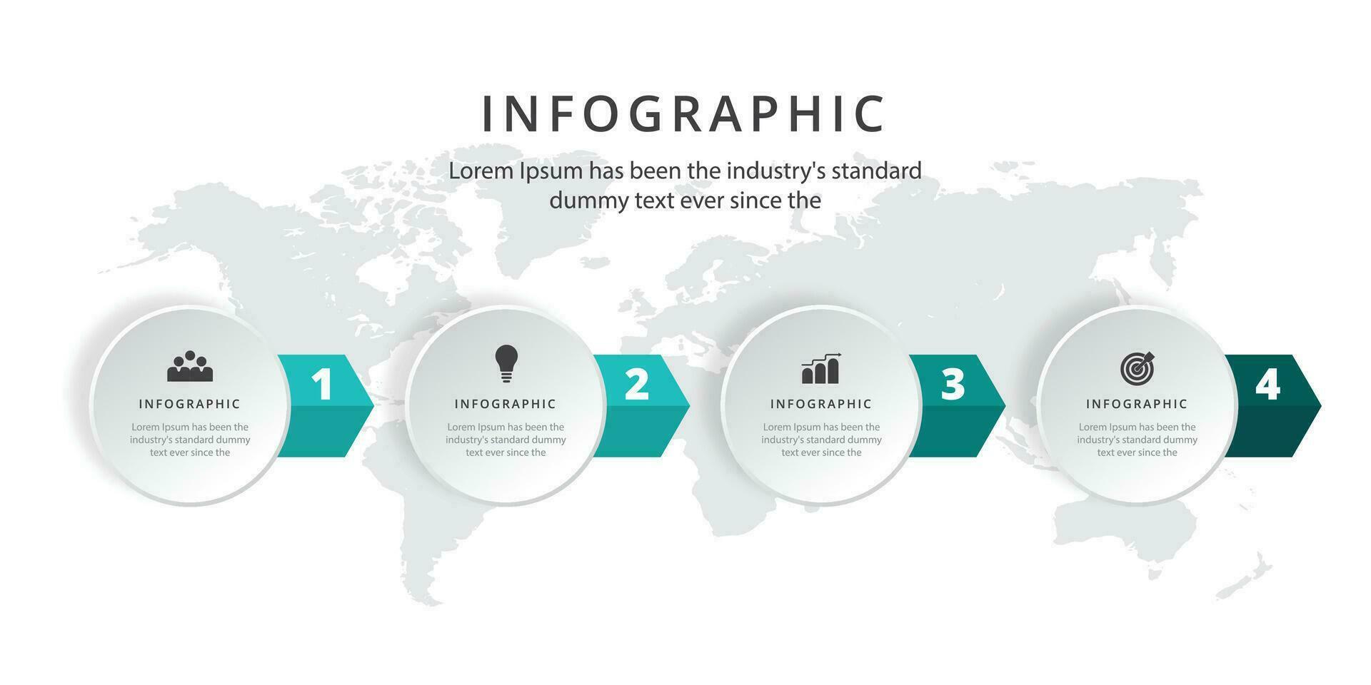 Blue Infographic element with icon 4 options vector